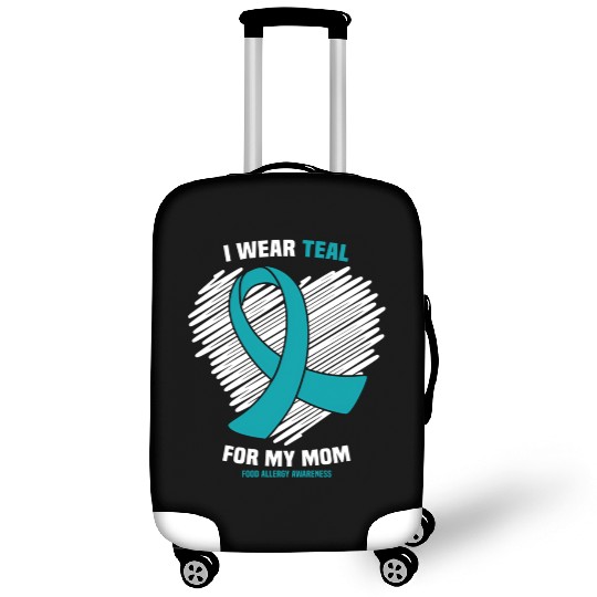 I Wear Teal For My Mom Food Allergy Awareness Luggage Covers