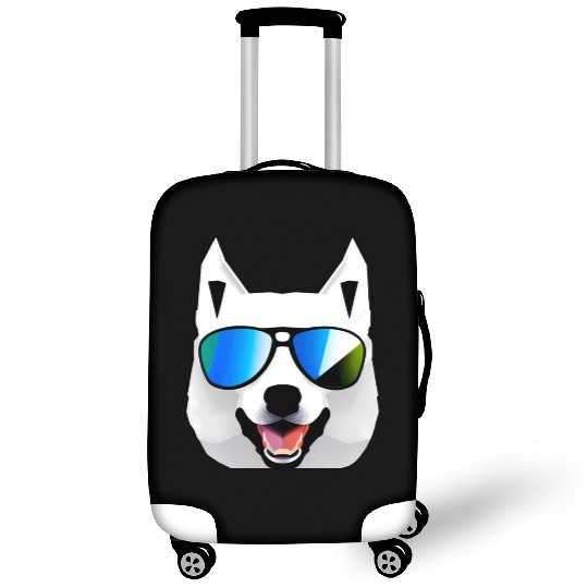 Husky with Sunglasses Luggage Covers