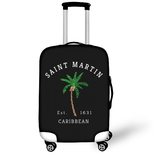 Saint Min Colorful Caribbean Palm Tree Retro Novel Luggage Covers