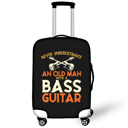 Never Underestimate An Old Man With A Bass Guitar Luggage Covers