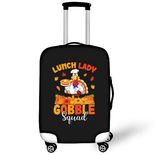 Funny Lunch Lady Autumn Turkey Gobble Happy Luggage Covers