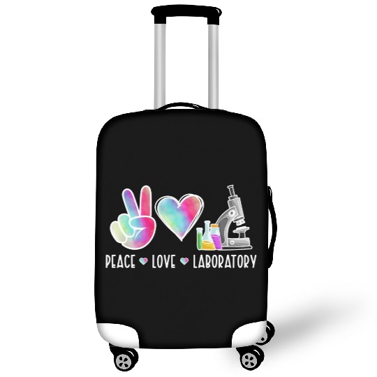 Lab Technologist Peace Love Laboratory Luggage Covers