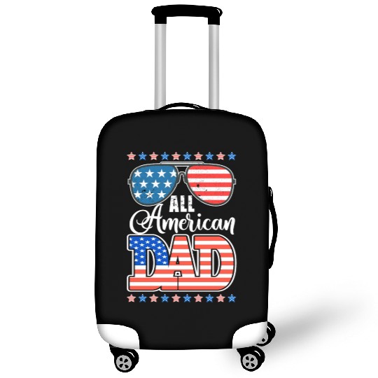 All American Dad Usa Sunglasses Flag Father's Day Luggage Covers