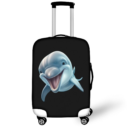Sunny Delphinia: Joyful Dolphin's Paradise Luggage Covers