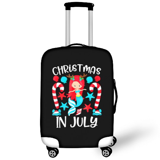 Christmas In July Cute Mermaid Summer Luggage Covers
