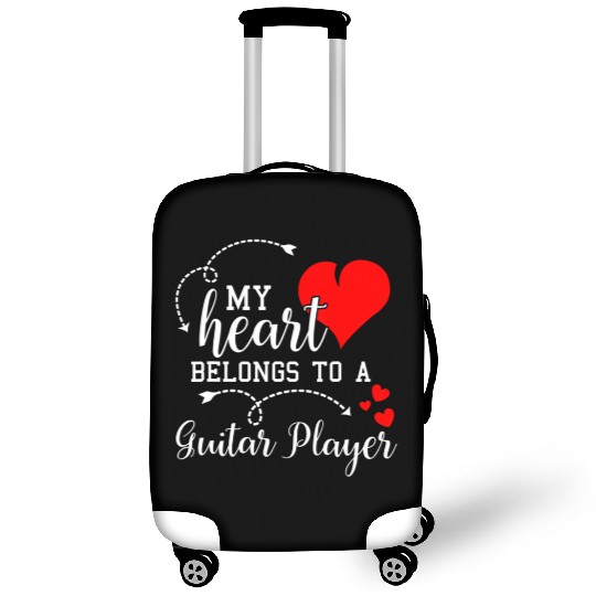 I Love My Guitar Player Husband Wife Valentines Luggage Covers