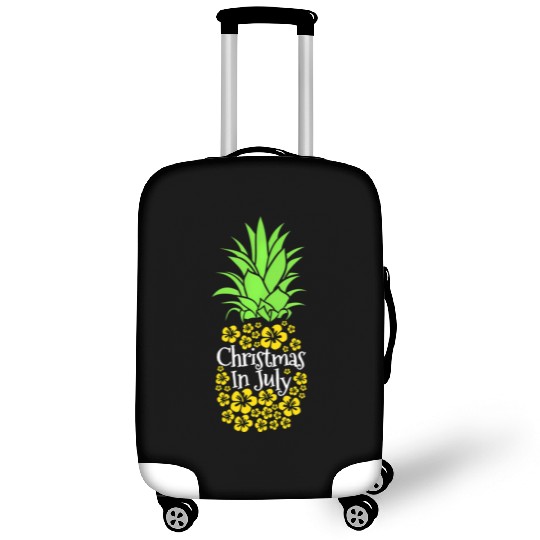 Christmas In July Funny Summer Vacation Pineapple Luggage Covers