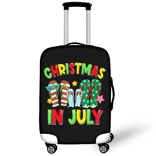 Christmas in July Flip Flops Summer Vacation Luggage Covers