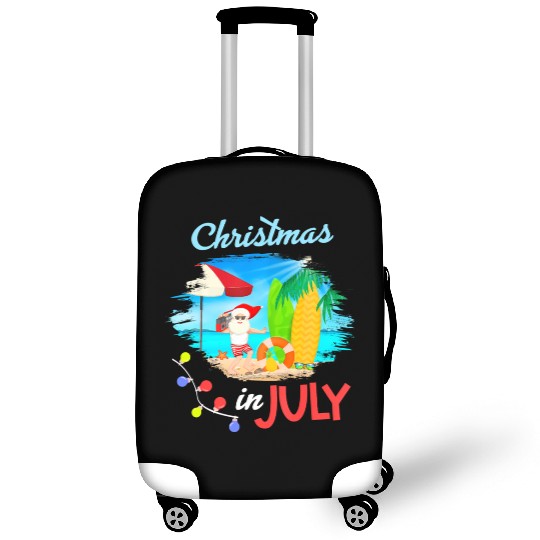 Christmas in July Santa Hawaiian Summer Hawaii Luggage Covers