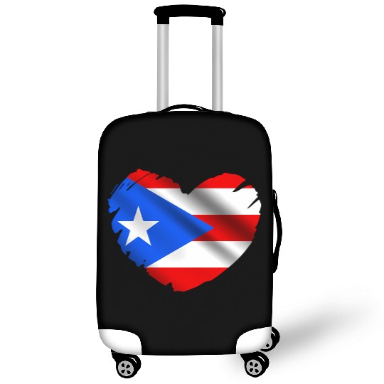 Puerto Rico Flag On Shape Of He Puerto Ricans Luggage Covers