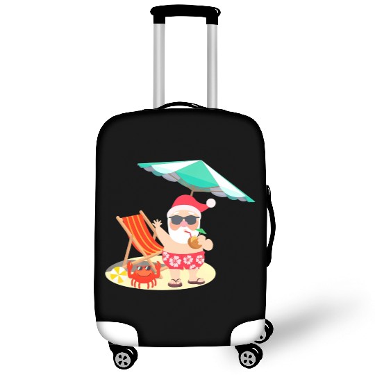 Santa Claus Beach Funny Summer Christmas In July Luggage Covers