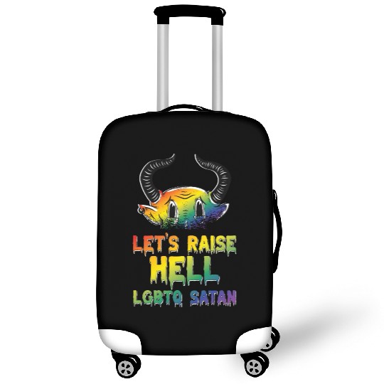 Funny Hail Gay Satan Lgbt Goth Gay Pride Baphomet Luggage Covers
