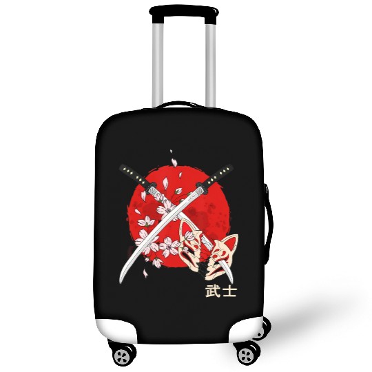 Ancient Japanese Cherry Blossom Samurai Katana Swo Luggage Covers
