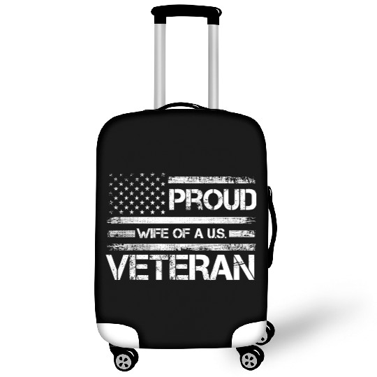 Veterans Proud Wives Of Us Veterans American Flag Luggage Covers