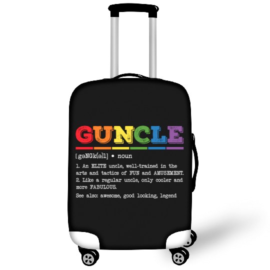 Guncle Definition Proud Gay Uncle Lgbtq Pride Rain Luggage Covers