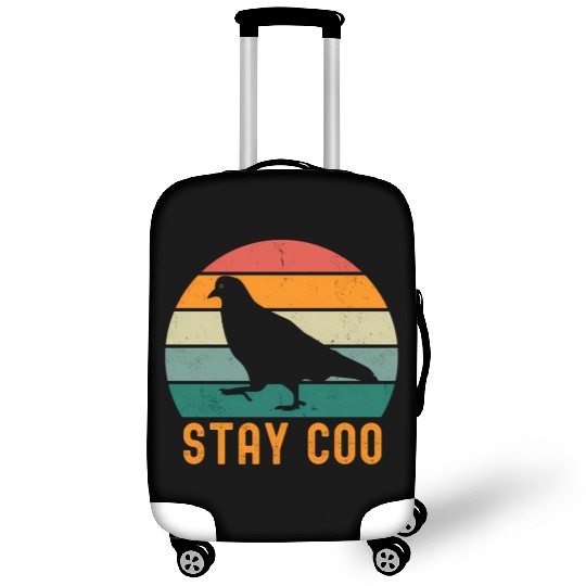 Stay Coo Pigeon Luggage Covers Vintage Retro Bird