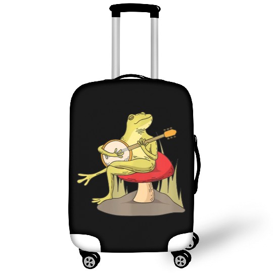 Cottagecore Aesthetic Frog Lover Banjo Player Luggage Covers