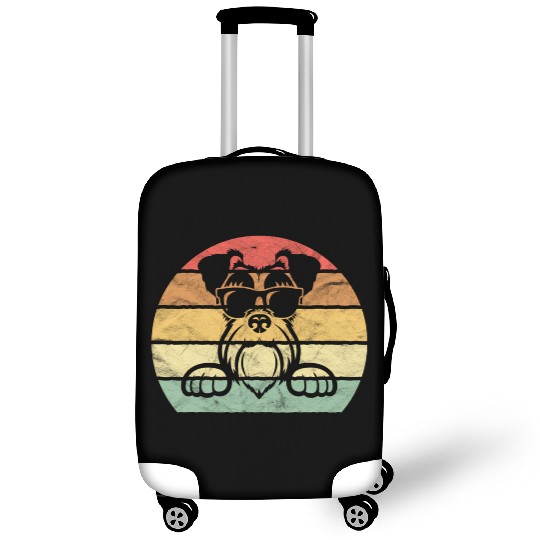 Schnauzer Black Sunglasses Pawsome Dog Luggage Covers