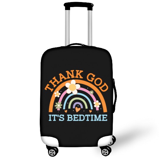 Thank God Its Bedtime Mom Joke Mother Pun Mother'S Luggage Covers