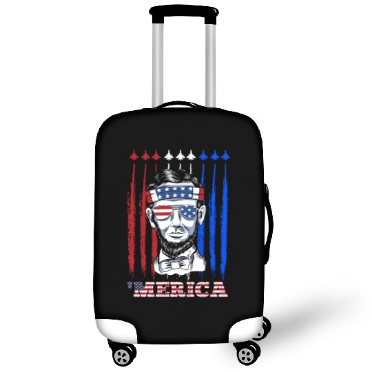 Merica Lincoln Independence Day Party Patriots Luggage Covers