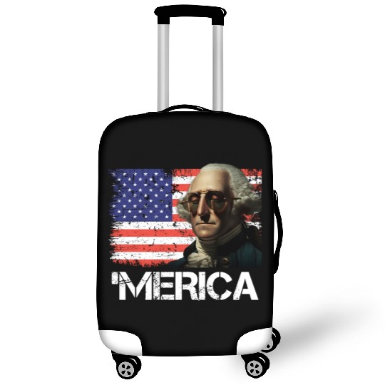 Merica George Washington Independence Day USA Luggage Covers