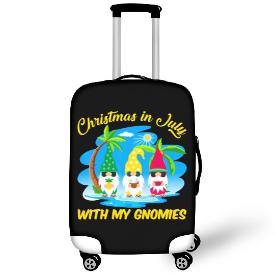 Christmas In July With My Gnomies Beach Summer Luggage Covers