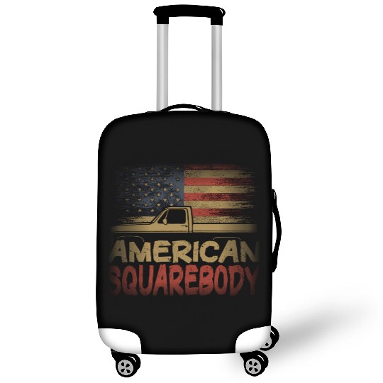 American Flag Square Body American Squarebody Truc Luggage Covers