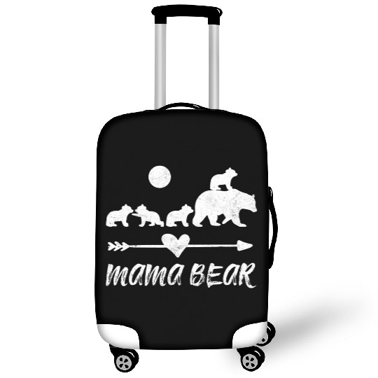 Mama Bear Luggage Covers With Four Bear Cubs