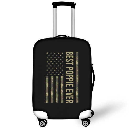 Best Poppie Ever Us American Flag Camo For Luggage Covers