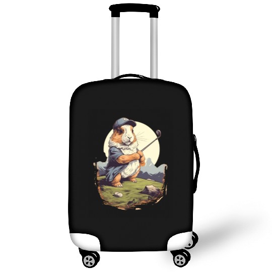 Golfer Guinea Pig Golf Club Golfing Golf Player Luggage Covers