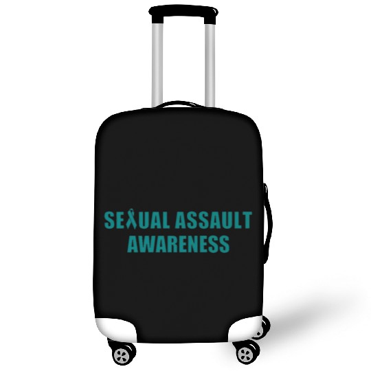 i wear teal for sexual assault awareness gift ribb Luggage Covers