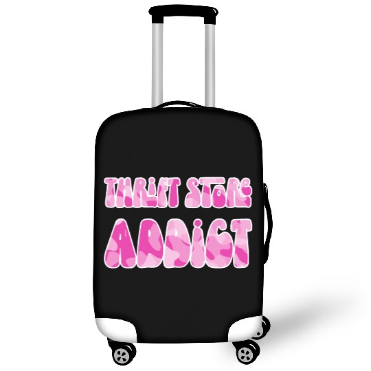 Thrift Store Addict pink camo Luggage Covers