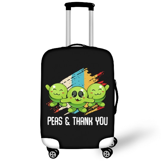Peas Peas Thank You Cute Vegan Pun Luggage Covers