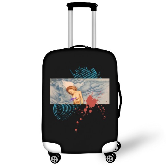 storm clouds girl Luggage Covers