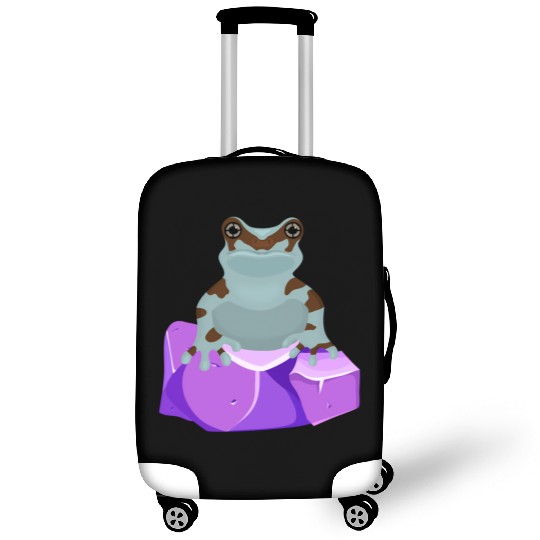 Frog Crystal Amethyst Gemstone For Toad Owners Luggage Covers