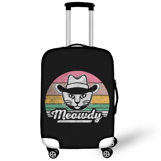 Mashup Between Meow And Howdy Cat Meme Cat Luggage Covers