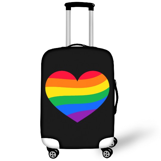 lgbt Gay Pride Rainbow Heart Luggage Covers