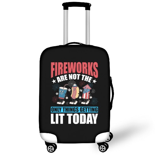 Fireworks are not the only things getting lit Luggage Covers
