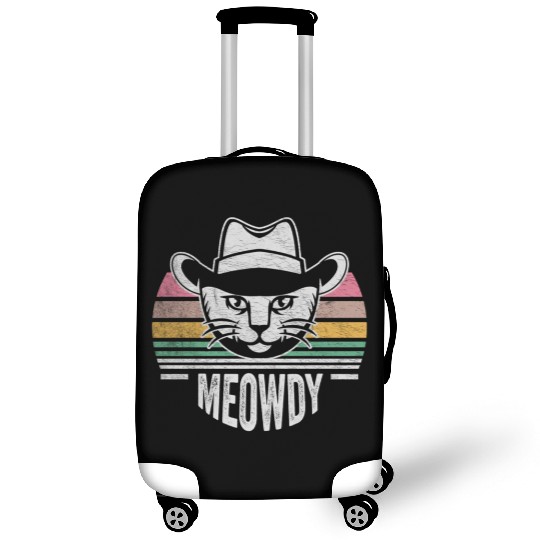 Mashup Between Meow And Howdy Cat Meme Cat Luggage Covers