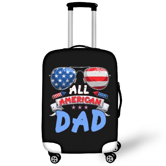 All American Dad US Patriots Fathers America Party Luggage Covers