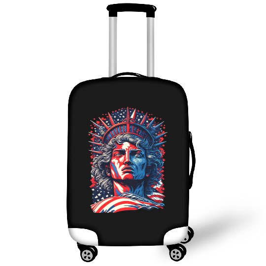 Statue of Liberty Face USA Luggage Covers