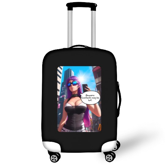 Cyberpunk Waifu Influencer Design 5 Luggage Covers
