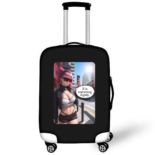 Cyberpunk Waifu Influencer Design 6 Luggage Covers