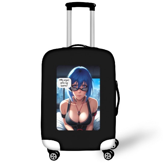 Cyberpunk Waifu Influencer Design 10 Luggage Covers