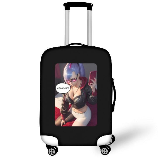 Cyberpunk Waifu Influencer Design 4 Luggage Covers