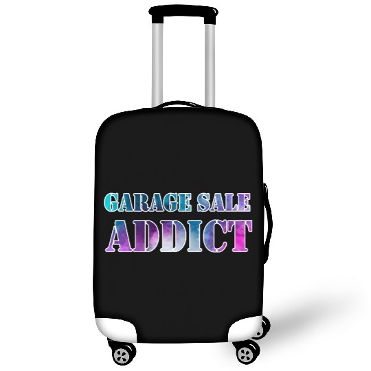 Garage Sale Addict blue purple watercolor Luggage Covers