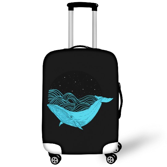 Humpback Whale Midnight Space Whale Luggage Covers