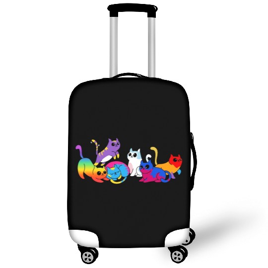 Pride Kittens LGBTQIA+ Cats Colorful Cat Luggage Covers