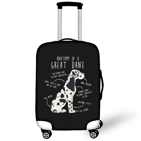 Harlequin Great Dane Dog Anatomy Luggage Covers