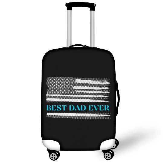 Father s day Best Dad ever with us flag Luggage Covers